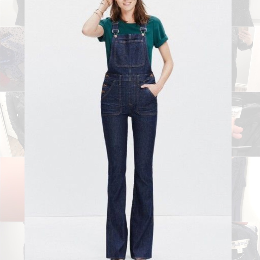 Madewell flare overalls